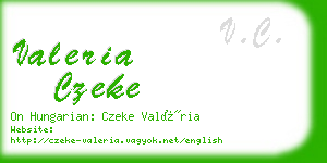 valeria czeke business card